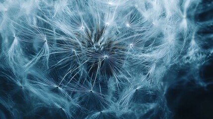 Dandelion Seed Head Close Up Detailed View