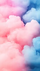 Fototapeta premium A soft blend of pink and blue clouds creates a dreamy, ethereal atmosphere, evoking feelings of tranquility and creativity.