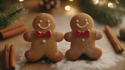 The Gingerbread Men Smiling Together