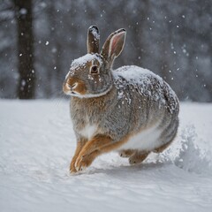 rabbit in snow