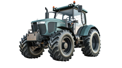 Vibrant 3D Render of a Tractor in a Rural Setting for Agriculture Related Projects