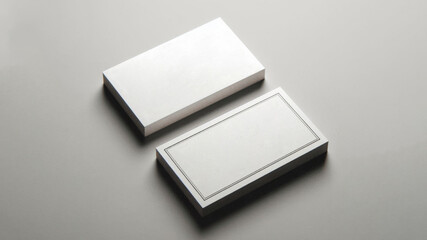 mocap packs of white professional business cards with empty space. ideal for networking, corporate branding and marketing purposes. Business cards on a smooth white background