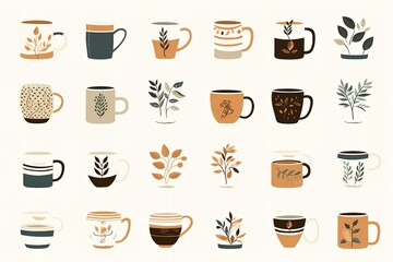 Collection of vector icon or logo coffee, element icon or logo designs for your coffee business
