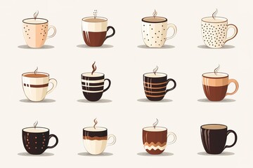 Obraz premium Collection of vector icon or logo coffee, element icon or logo designs for your coffee business 