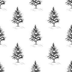 Seamless winter pattern.