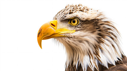 Obraz premium Portrait of an Eagle: Close-up, isolated on a white background.