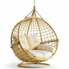 A hanging swing chair (jhoola) for adults, with a sleek design and cozy