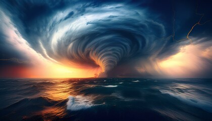 Obraz premium Hurricanes play a significant role in Earth's weather systems. 