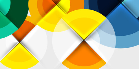 Circle and semi circle geometric background. Vector Illustration For Wallpaper, Banner, Background, Card, Book Illustration, landing page