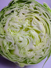 Fototapeta premium Head of cabbage in section