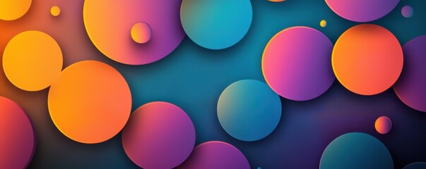 Vibrant abstract background with colorful overlapping circles and textures