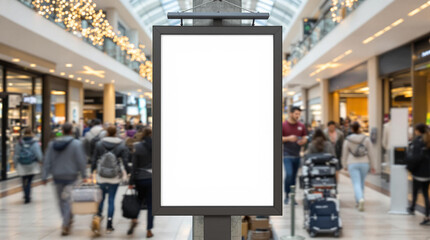 Obraz premium Blank Advertising Billboard in a Shopping Mall
