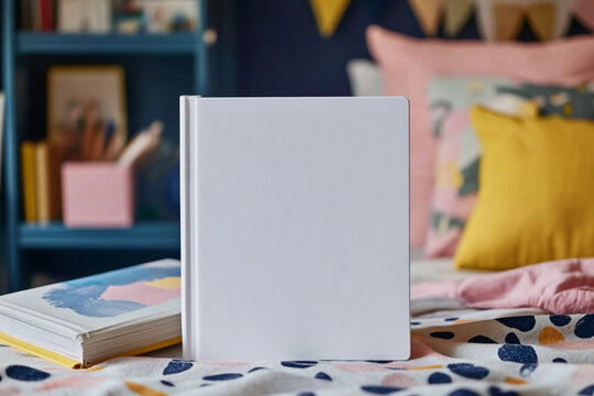 Children's book cover mockup. Children's book cover template.