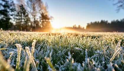 Obraz premium Frost creates a serene atmosphere perfect for contemplation. 