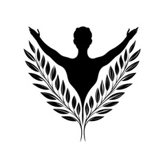 Black Public Health icon png Minimalist flat icon, vector logo style sign clipart on a transparent background