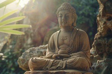 Buddha statue used for amulets in Buddhism religion.