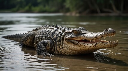 Fototapeta premium Crocodile in Water