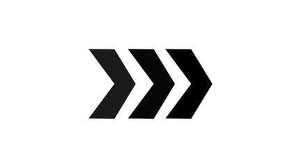 abstract directional arrow icon or swipe right arrow signal sign  .