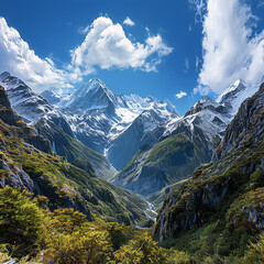 landscape with sky and clouds