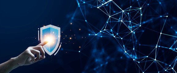 Cyber defense visualization; strategies for secure networks, system protection, and data privacy against hacking, unauthorized access, and cybercrime threats in the digital age.