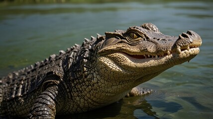 Naklejka premium Crocodile in Water