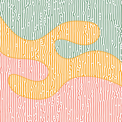 ABSTRACT PASTEL COLORFUL LINES TURING PATTERN ROUGH DESIGN REACTION DIFFUSION BACKGROUND VECTOR GOOD FOR WALLPAPER, COVER,POSTER 