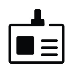 A badge symbolizing identification or access credentials vector design