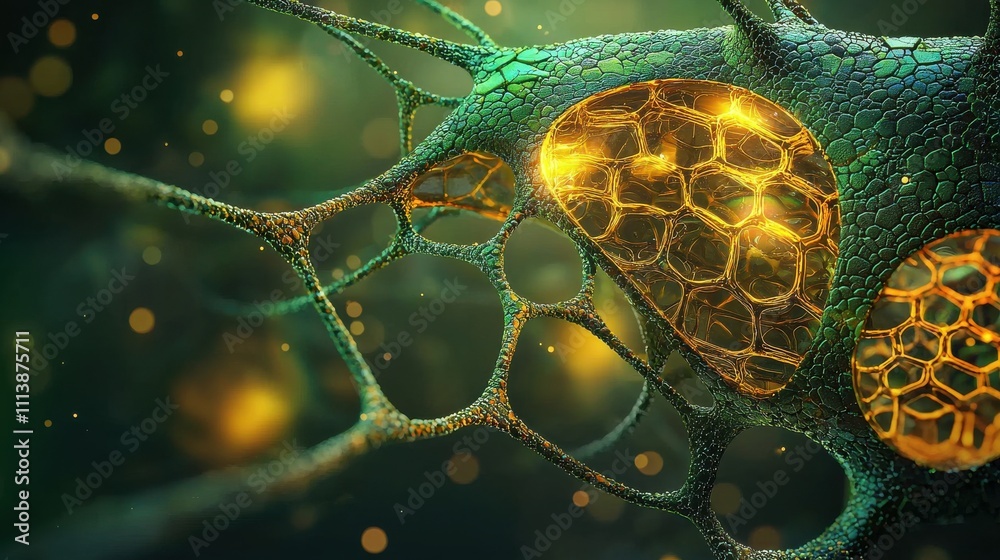 Fototapete exploring plant stomata high-detail macro image analysis in a natural environment under tr standard 