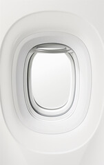 Fototapeta premium HighResolution Airplane Window Photo with White Frame Bright Studio Lighting Perfect for Product Photography