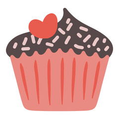 cupcake with heart
