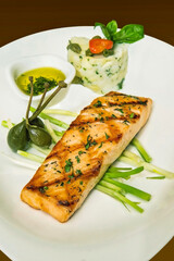 Grilled fish fillet