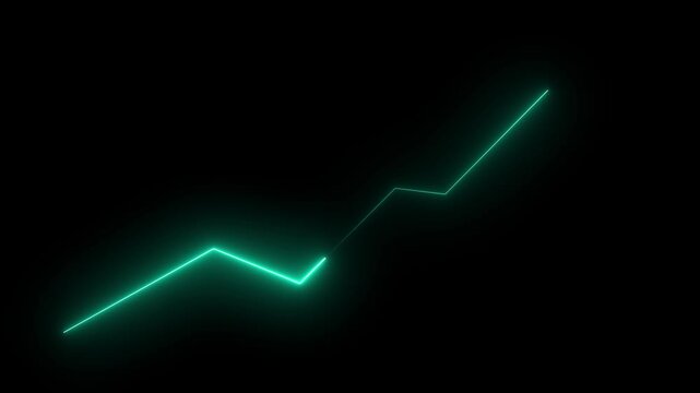 Abstract business graph icon illustration background.  arrow rising transparent channel.