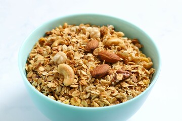 Delicious granola on the table