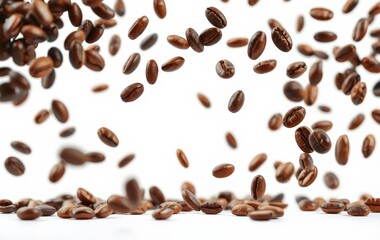 Falling Coffee Beans in Motion