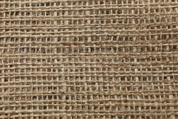 Burlap texture background, close up