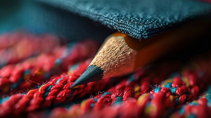 Graduation Cap on Pencil Tip, Symbolizing Educational Achievement