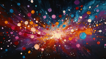 Festive fireworks display in the night sky