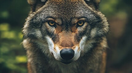 Obraz premium A wolf stares intently at the camera.