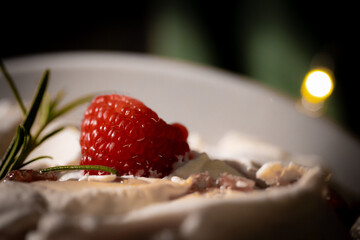 Closeup of raspberry