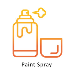 Paint Spray Vector Gradient Outline Icon.Eps file 10