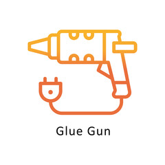  Glue Gun Vector Gradient Outline Icon.Eps file 10