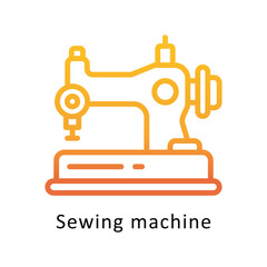 Sewing machine Vector Gradient Outline Icon.Eps file 10