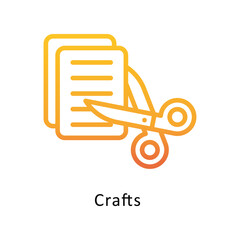 Crafts vector Gradient Outline icon. Eps file 10