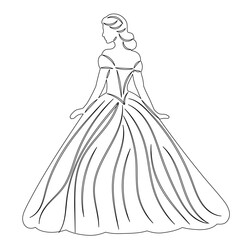 queen sketch on white background , vector