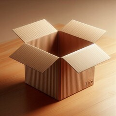 open cardboard box