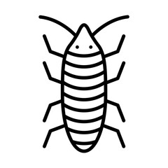 Silverfish line icon