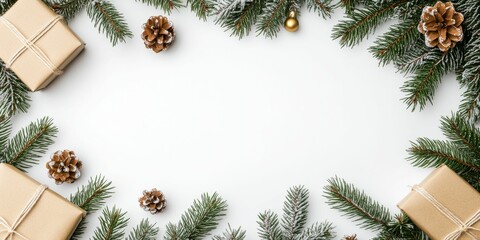 Christmas background, boxes, gifts, ornaments
