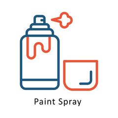 Paint Spray vector Two Colors Outline icon. Eps file 10