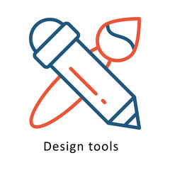 Design tools  vector Two Colors Outline icon. Eps file 10