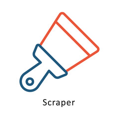 Scraper vector Two Colors Outline icon. Eps file 10